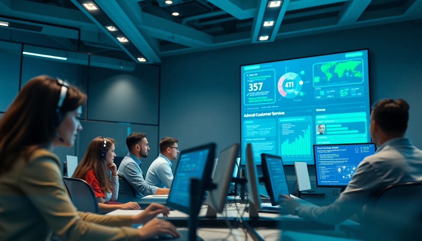 美洽 AI 客服中心，展示前沿技术与团队协作。