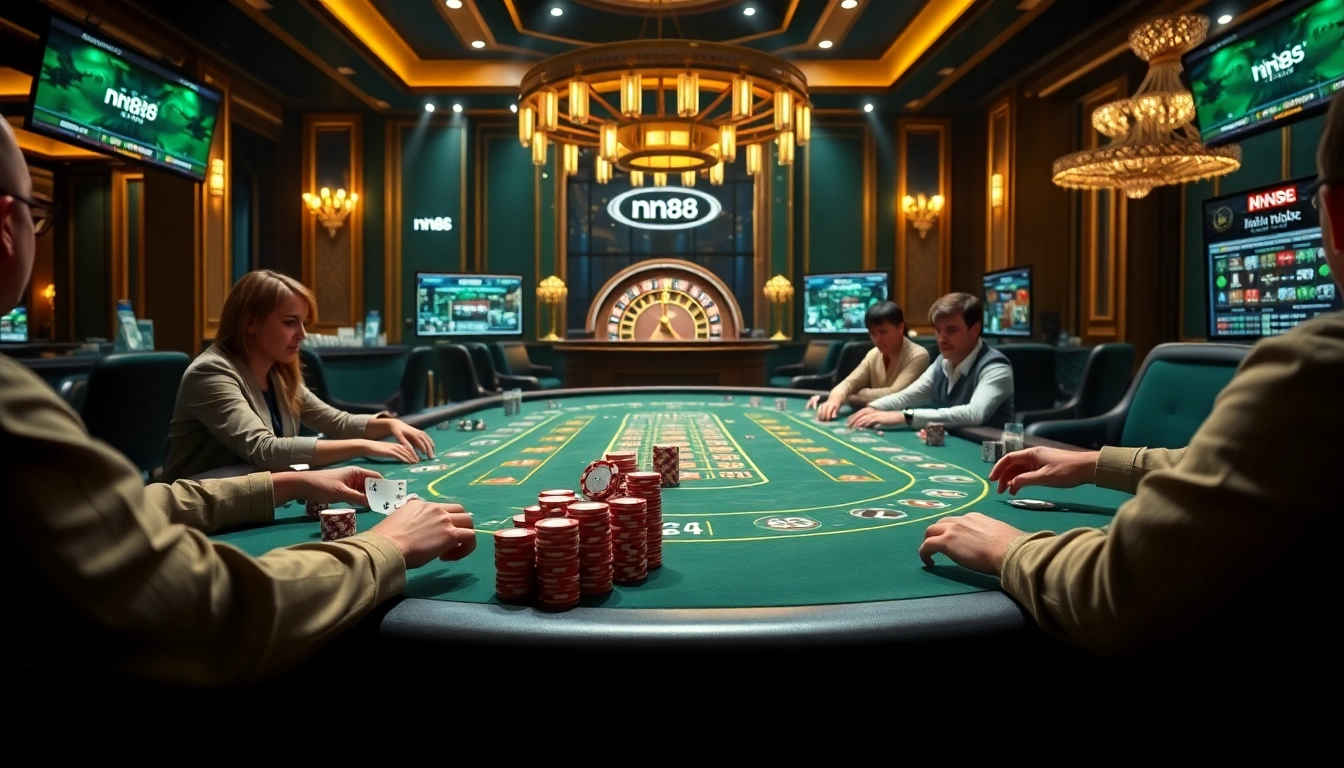 Experience thrilling gameplay at nn88.com with vibrant casino tables and exciting poker action.