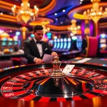 Experience thrilling gameplay at Jun88 with stunning casino visuals featuring roulette and dealer interaction.