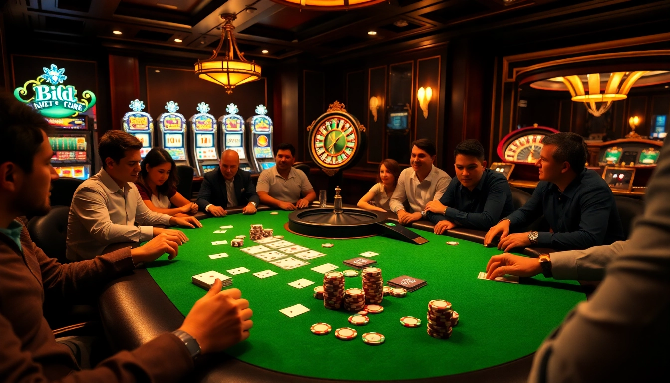 Engaging poker game scene highlighting players focused on pokergacor strategy.