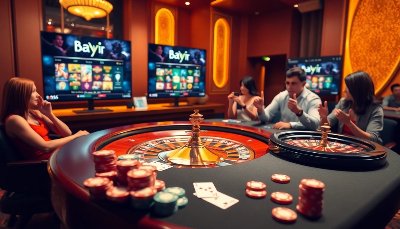 Experience thrilling online gaming at Bayvip's luxurious virtual casino setup.