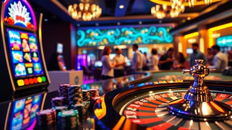 Engaging gameplay at BLACKOWL88 slot games with vibrant casino elements and a modern interface.