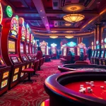 PEN4D slot machines in a vibrant casino atmosphere, showcasing players enjoying their gaming experience.