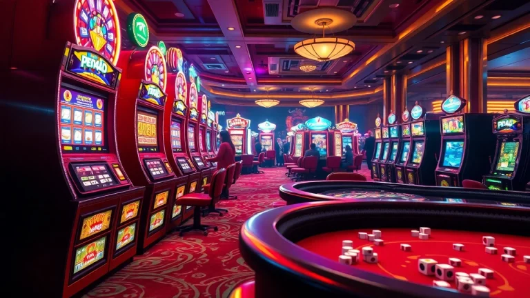 PEN4D slot machines in a vibrant casino atmosphere, showcasing players enjoying their gaming experience.