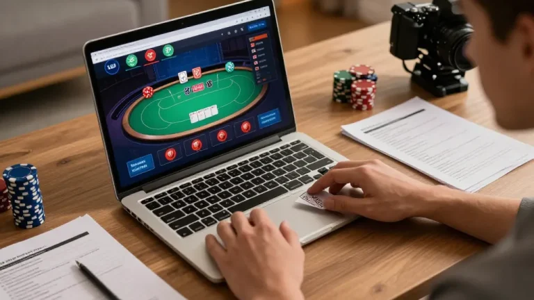 Engaging in online poker at home with dh88vip, featuring a cozy atmosphere and gaming strategies.