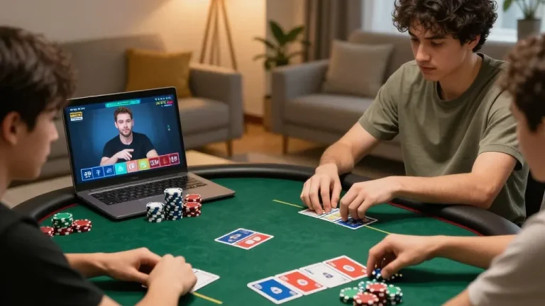 Experience slot gacor 777 excitement while playing online poker in a cozy home setting.