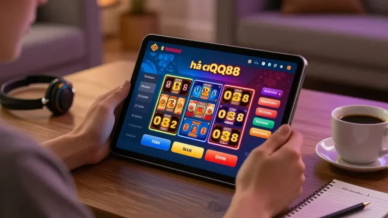 Player exploring exciting games on the nhà cái QQ88 app for immersive online gambling entertainment.