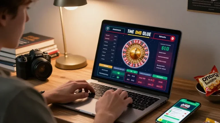 Player engaging in online gaming at dn88, showcasing the live casino interface and strategic betting.