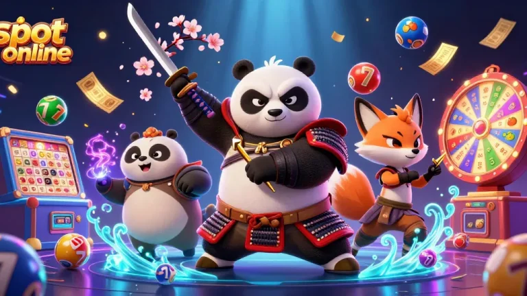 Engage in thrilling slot online adventures with vibrant 3D cartoon characters and casino elements.