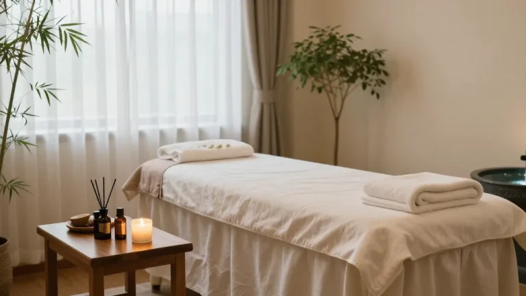 Relaxing spa scene showcasing 창원마사지 with soothing decor and atmosphere.