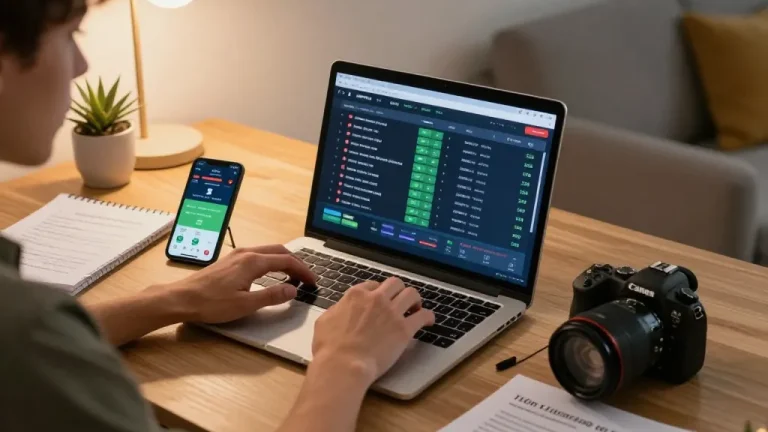 Engaging sports betting experience at home with 77WIN on screen, showcasing strategy and focus.