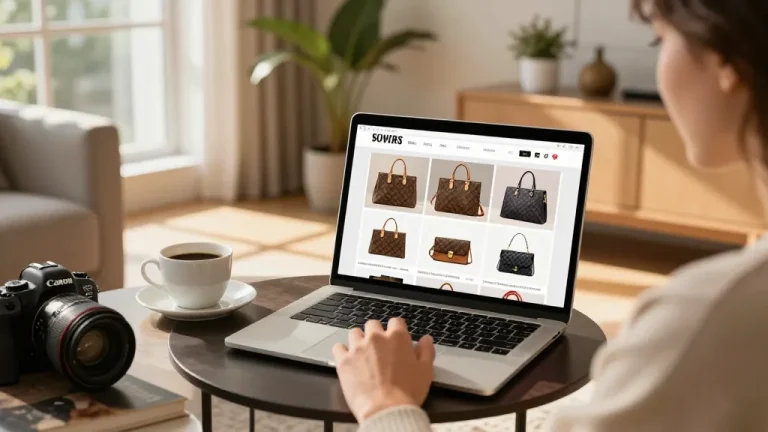 Explore a comfortable home shopping experience at a 레플리카 쇼핑몰 showcasing stylish replica products.