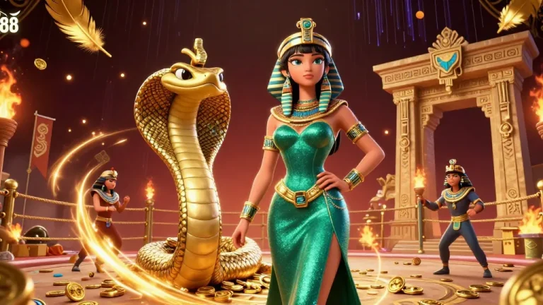 Experience thrilling action at n188 with a vibrant illustration of a captivating casino scene featuring detailed characters and dynamic elements.