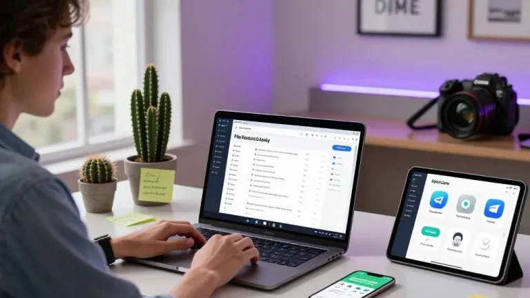 User engaging with OpenClaw personal AI assistant in a modern workspace, showcasing productivity tools and integration.