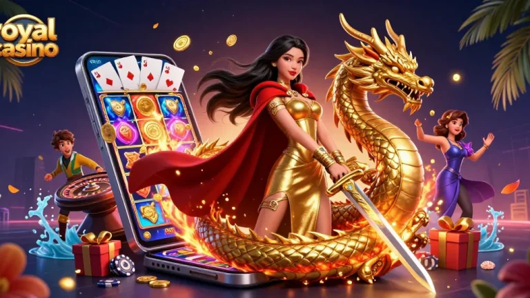 Engage with the vibrant royal casino illustration showcasing immersive gameplay and thrilling wins.