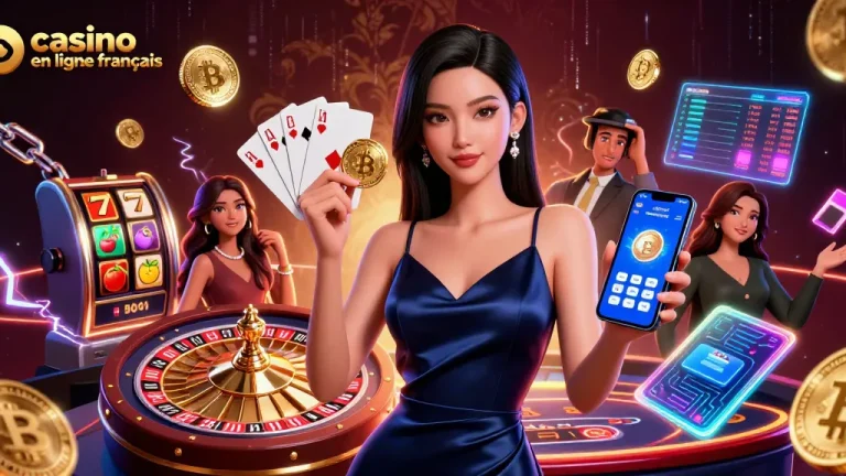 Engagez-vous avec l'expérience ultime de casino en ligne français mettant en vedette des éléments 3D vibrants et des visuels époustouflants.