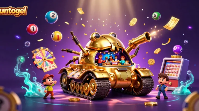 Engaging gameplay with buntogel featuring colorful lottery balls and casino elements.