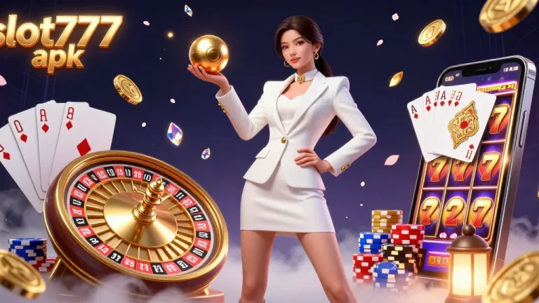 Experience thrilling wins with slot777 apk featuring a stunning 3D casino scene, splendid visuals, and captivating gameplay.