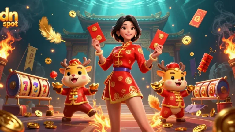 Experience the thrill of idn slot games with vibrant characters and dynamic casino elements.