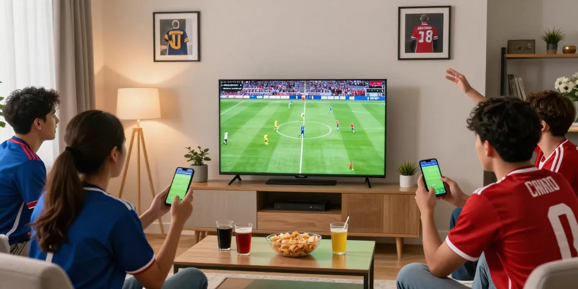 Pengalaman menonton live streaming bola di BOLAKAMI bersama teman-teman di ruang tamu yang nyaman.